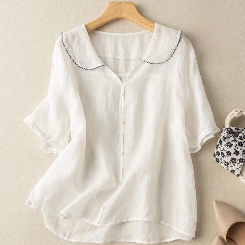 Isabelle | Vintage Button-Up Blouse