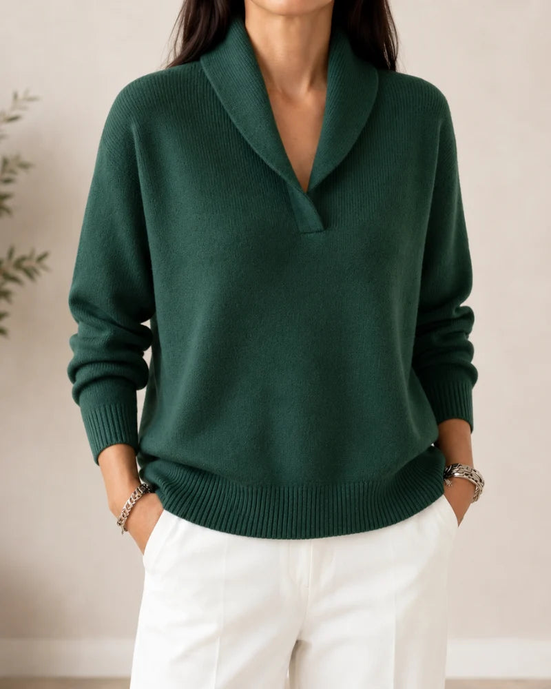 Aine | Elegant Shawl-Collar Knit Cardigan