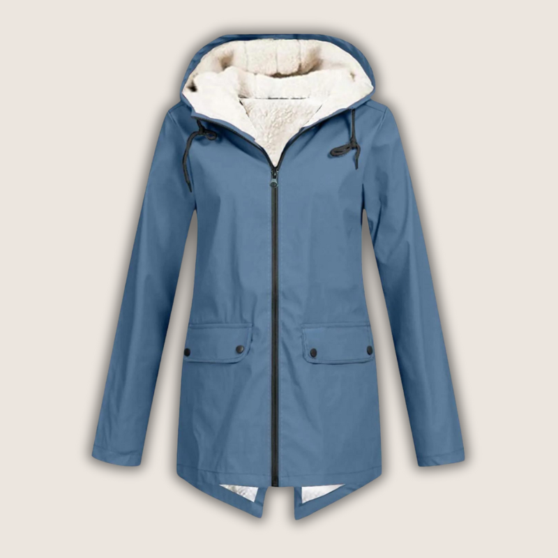 Nadia Windproof Waterproof Rain Jacket - Blue