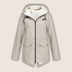 Nadia Windproof Waterproof Rain Jacket - Beige