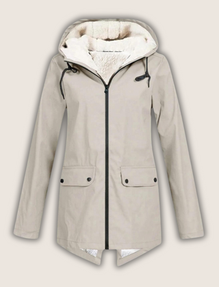 Nadia Windproof Waterproof Rain Jacket - Beige