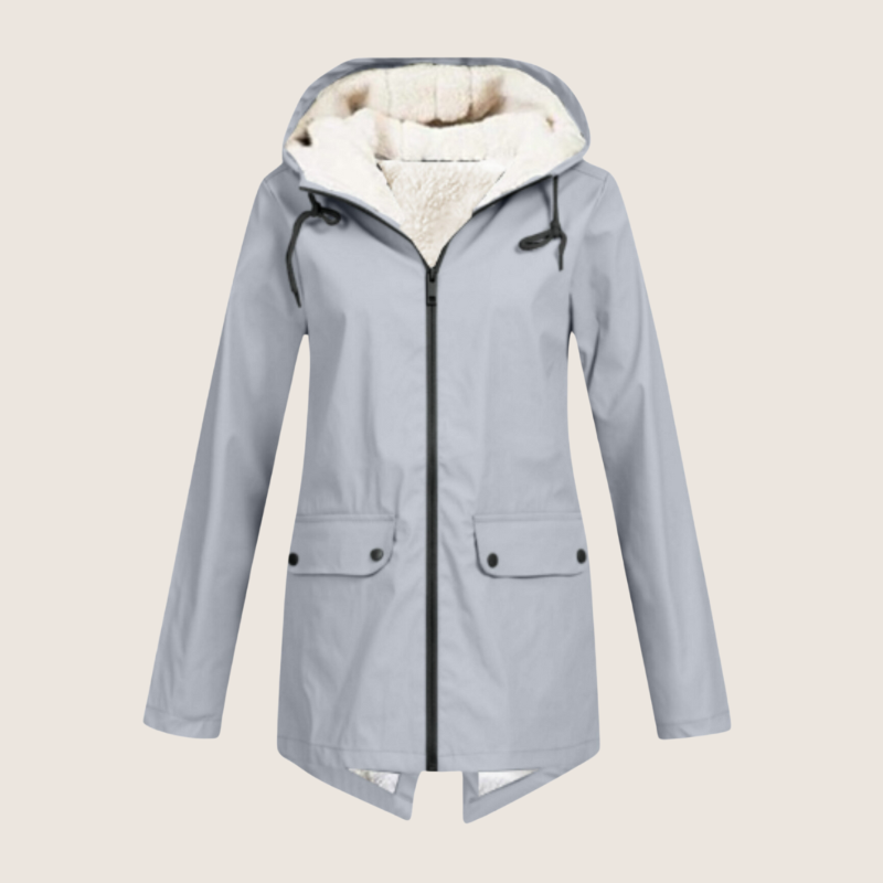 Nadia Windproof Waterproof Rain Jacket - Grey