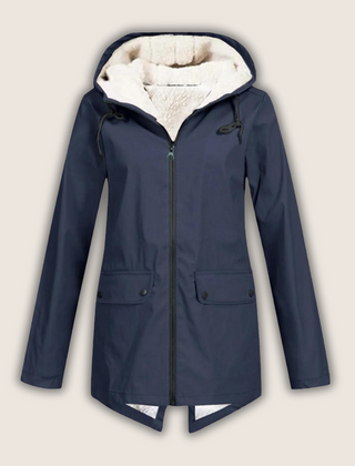Nadia Windproof Waterproof Rain Jacket - Navy