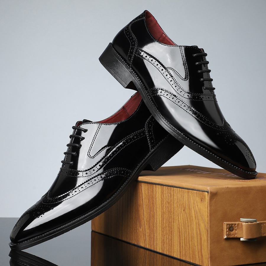 Conor Classic Wingtip Brogues - Black