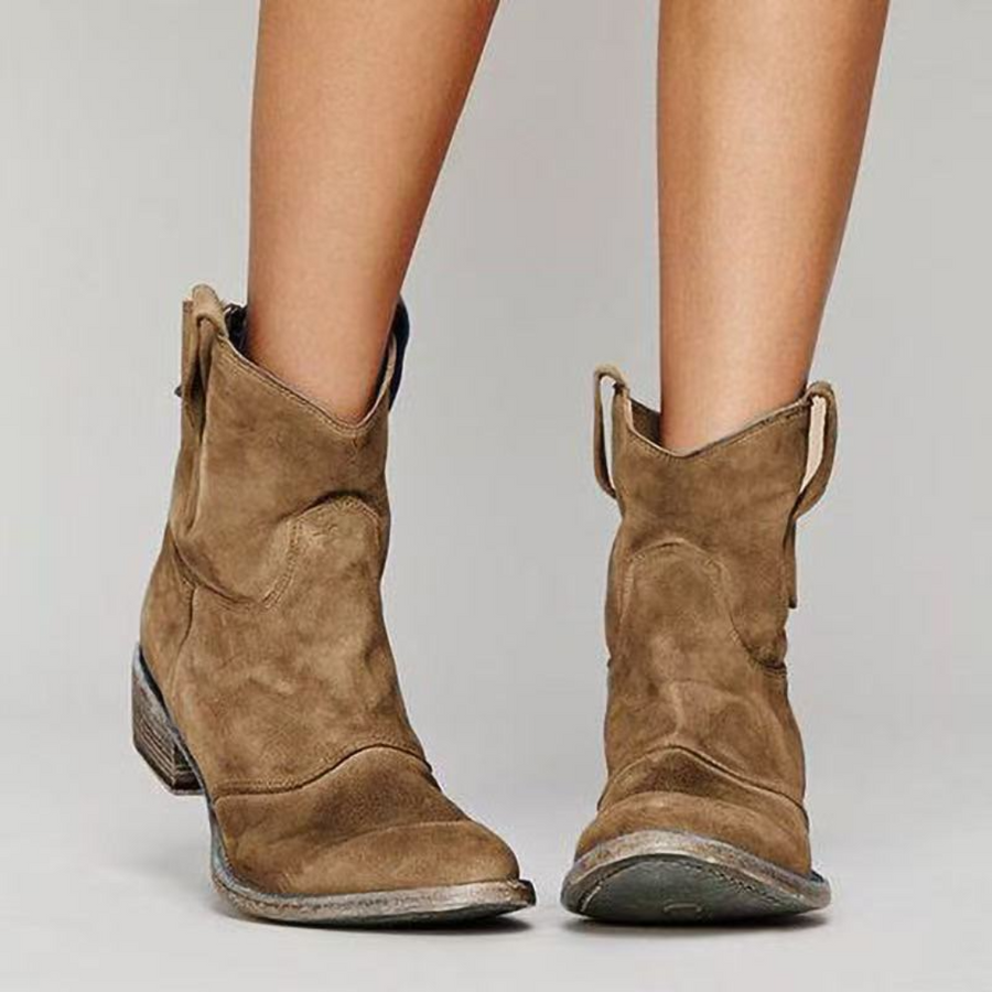 Mari Sleek Ankle Boots - Brown