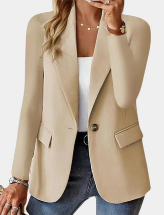 Serena Tailored Fitted Blazer - Apricot