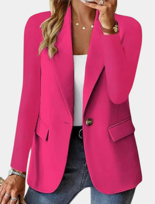 Serena Tailored Fitted Blazer - Pink