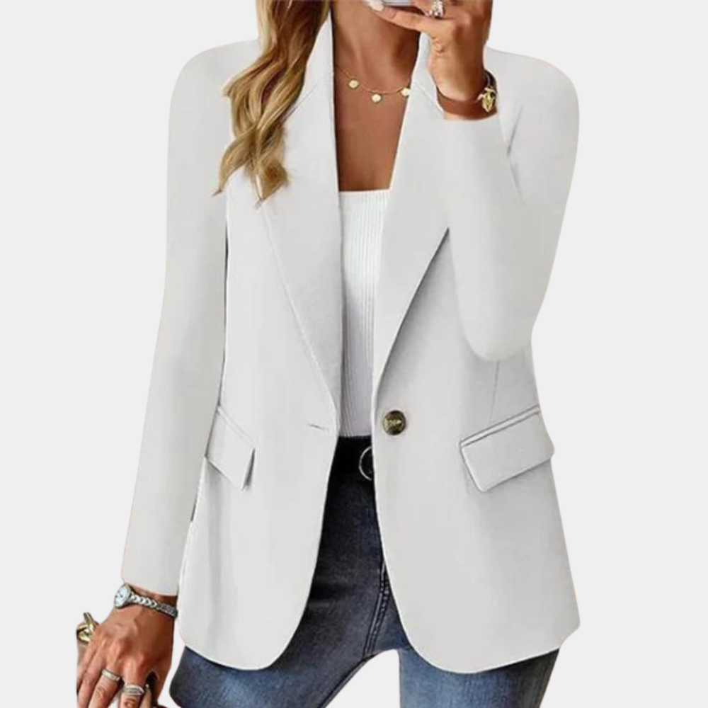 Serena Tailored Fitted Blazer - White