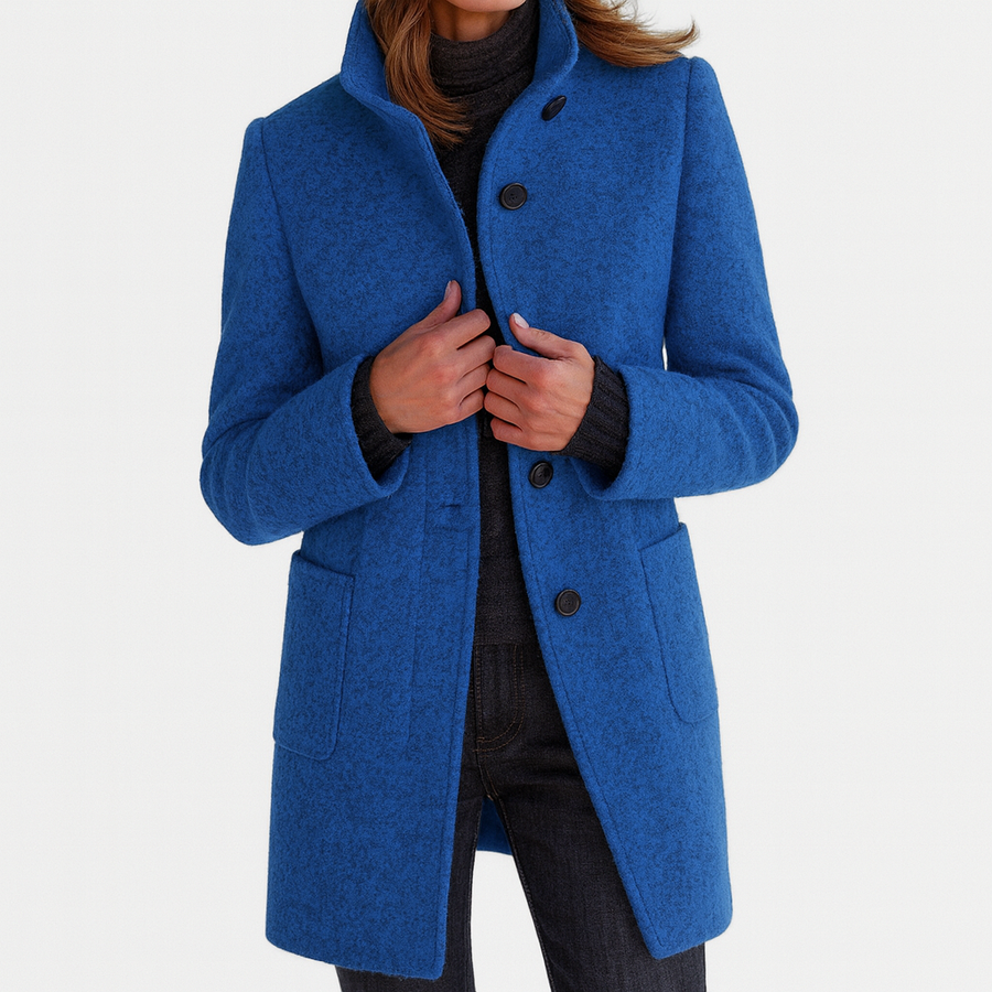 Camila Classic Structured Coat - Blue