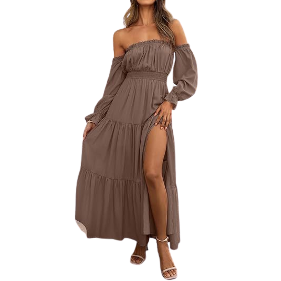 MEADOW™ – Bohemian Off-Shoulder Layered Maxi