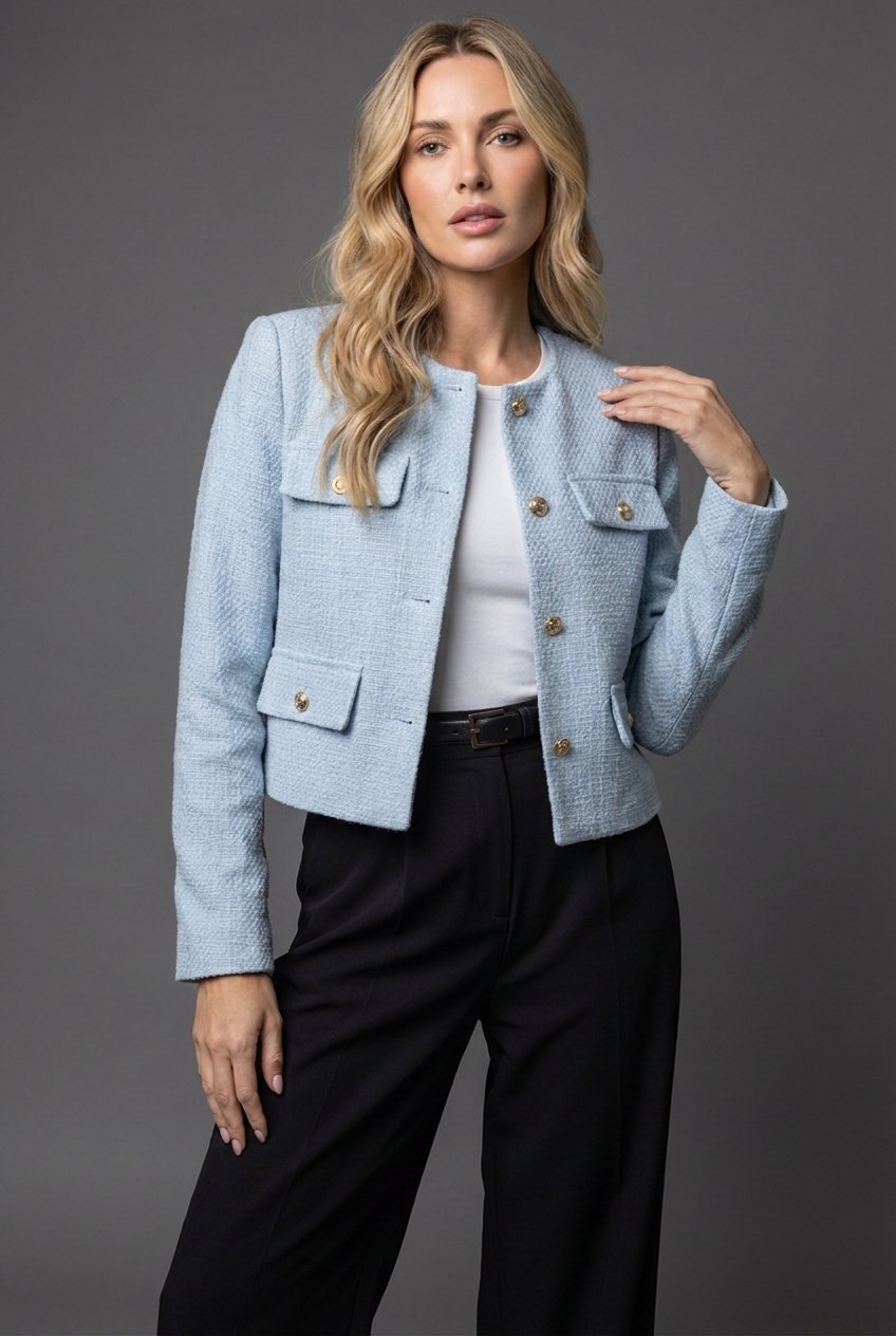 June blazer - Light Blue