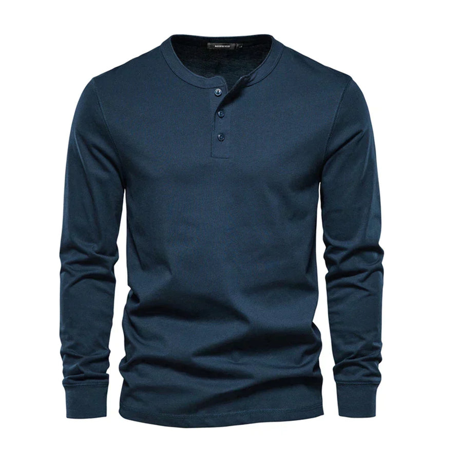 Elliot Classic Long-Sleeve Shirt - Navy Blue