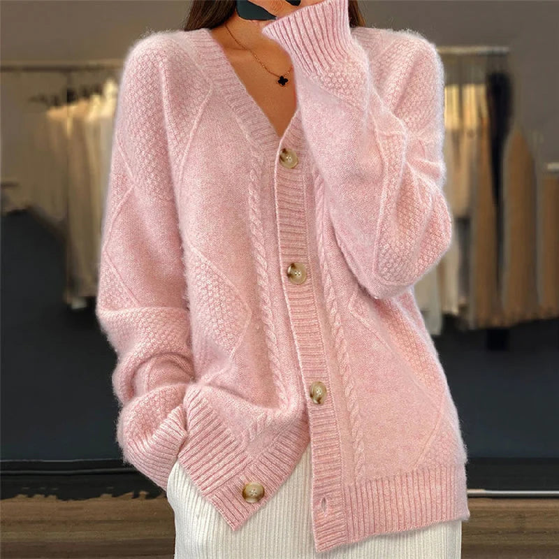 Jane | Softly Structured Cable-Knit Cardigan