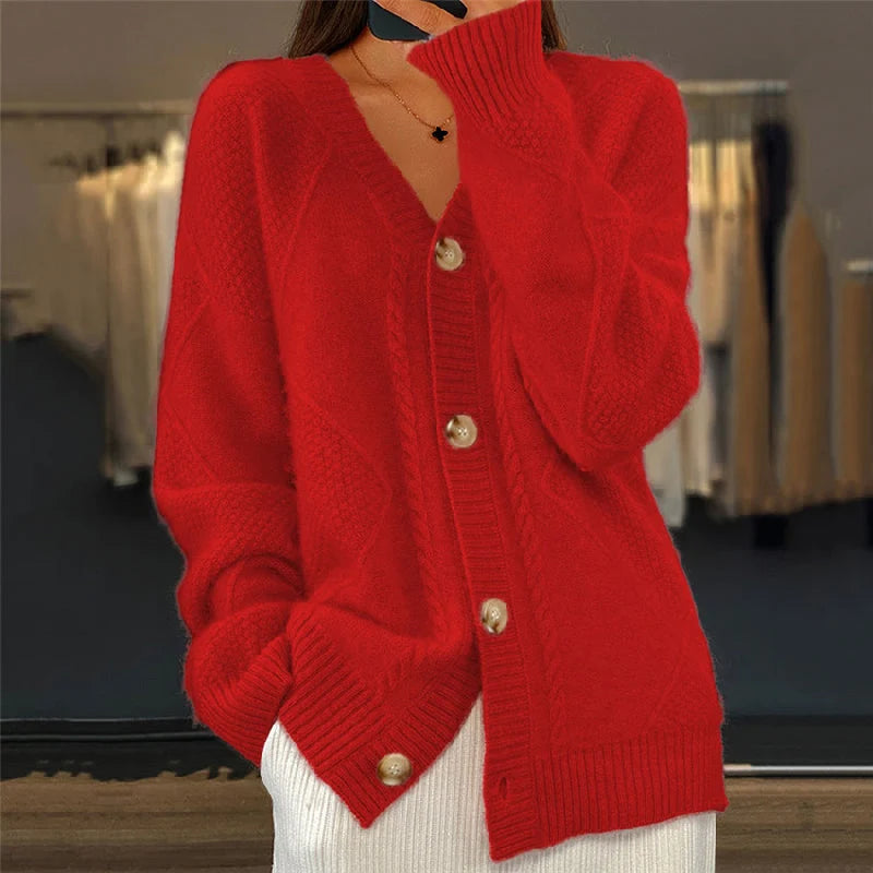 Jane | Softly Structured Cable-Knit Cardigan