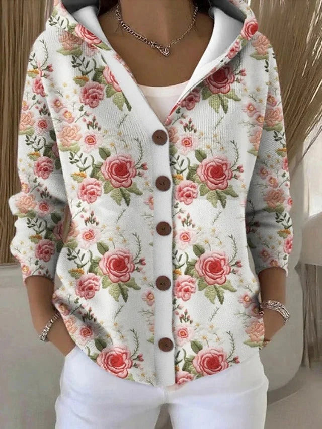 Olivia | Rainbow Weave Print Cardigan