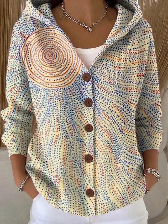 Olivia | Rainbow Weave Print Cardigan