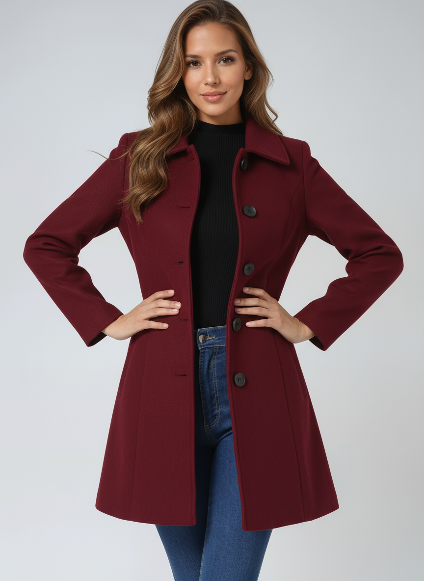 Aveline coat - Dark Red