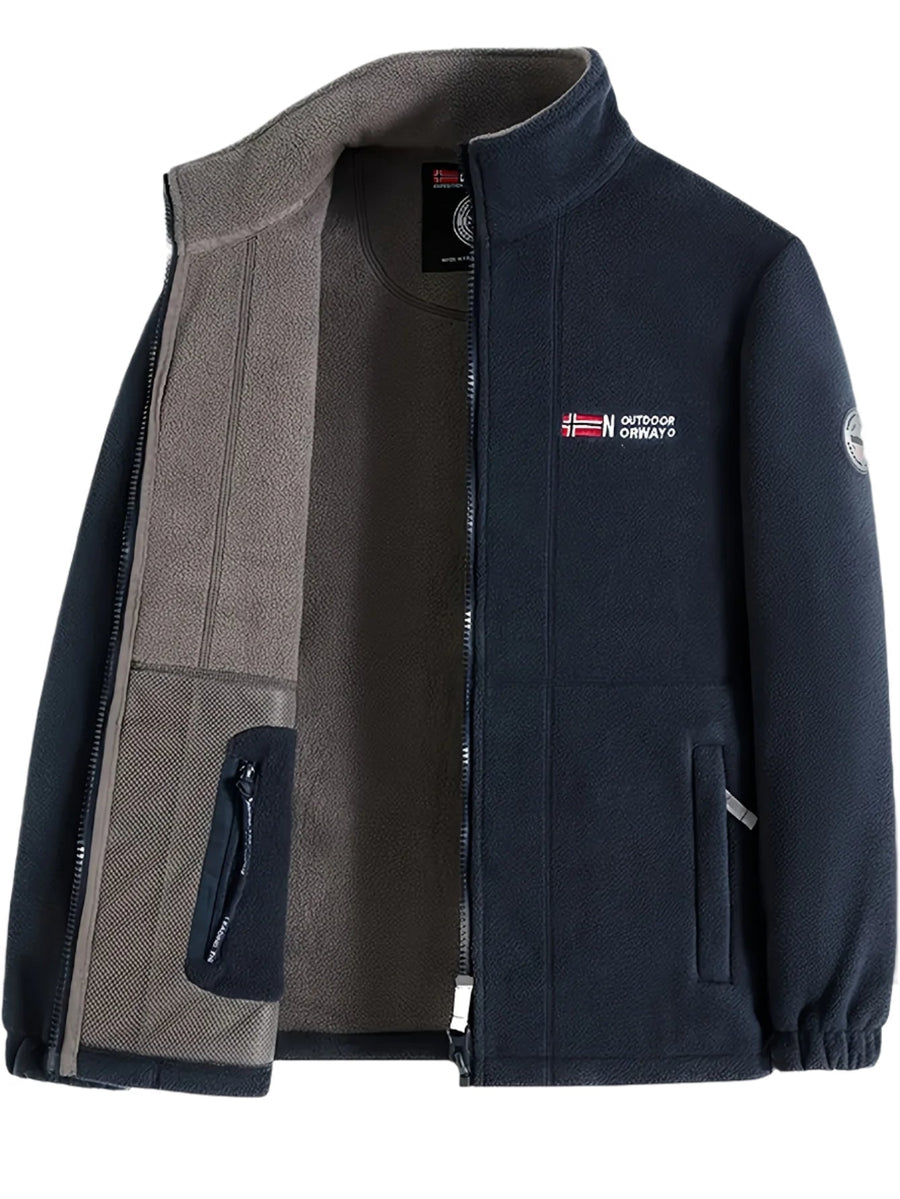 Rory Classic Zip-Up Outdoor Jacket - Navy Blue