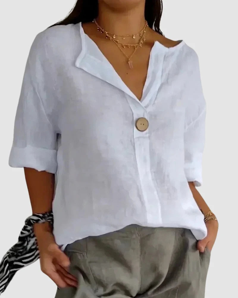 Alley | Effortless Button-Neck Blouse