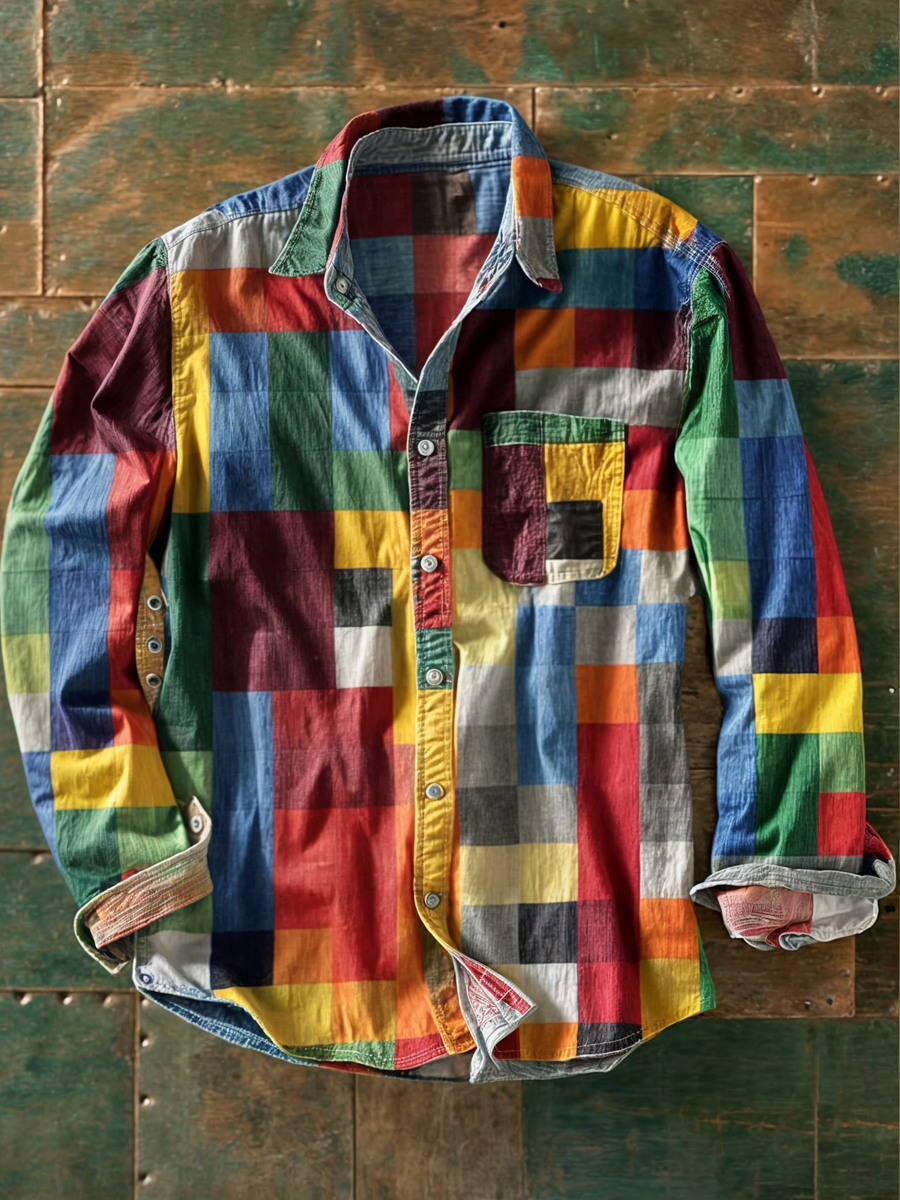 Clyde Oversized Patchwork Shirt - Variant 1