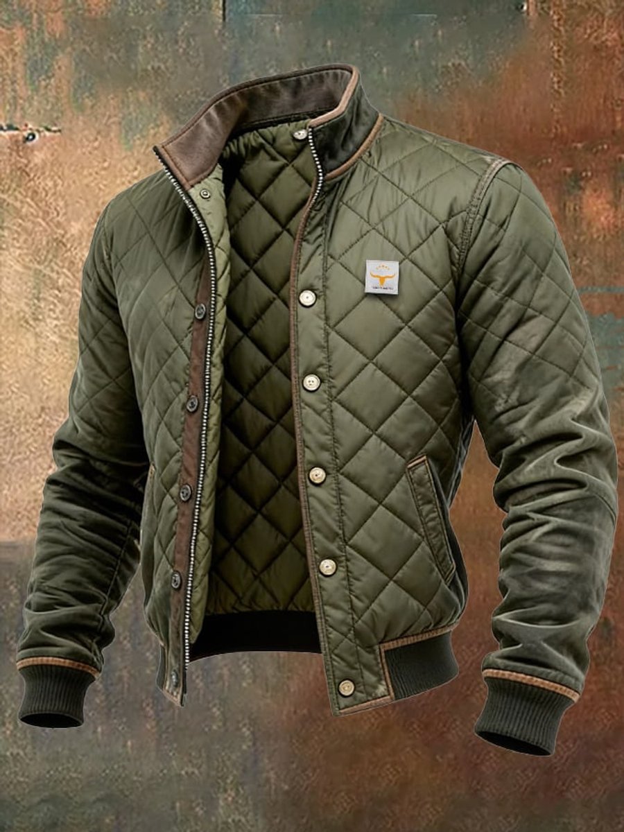 Hugo Quilted Bomber Jacket - Green