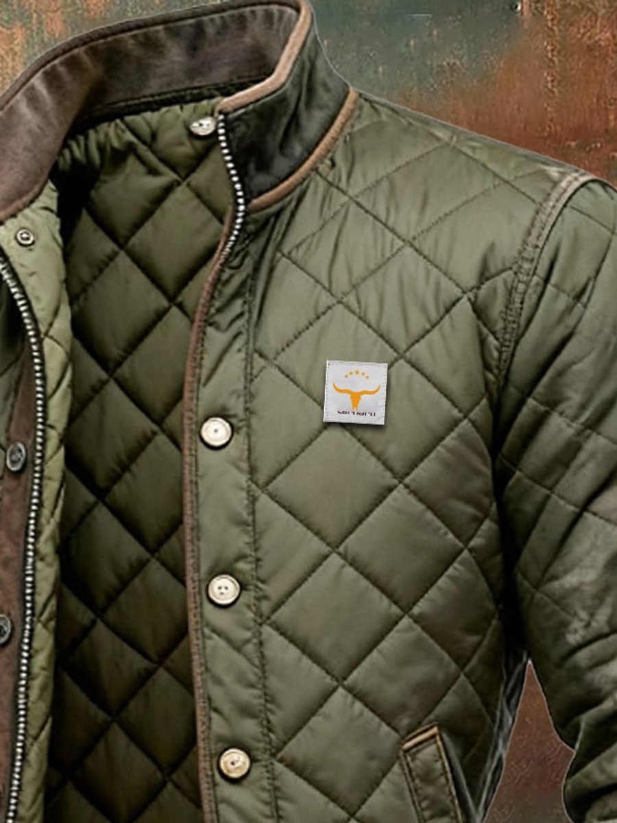Hugo Quilted Bomber Jacket - Green