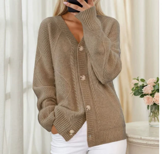 Jane | Softly Structured Cable-Knit Cardigan