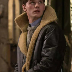 Hamish Classic Aviator Jacket - Dark Brown