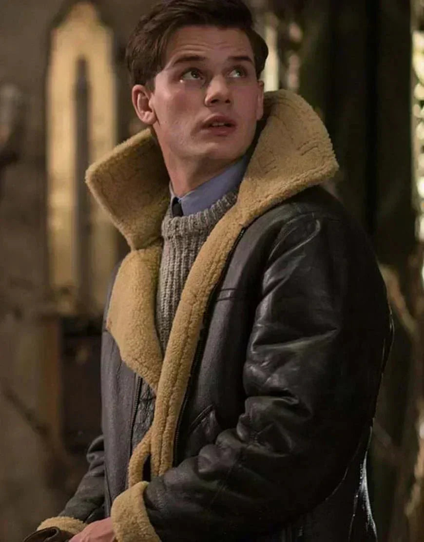 Hamish Classic Aviator Jacket - Dark Brown