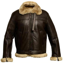 Hamish Classic Aviator Jacket - Dark Brown