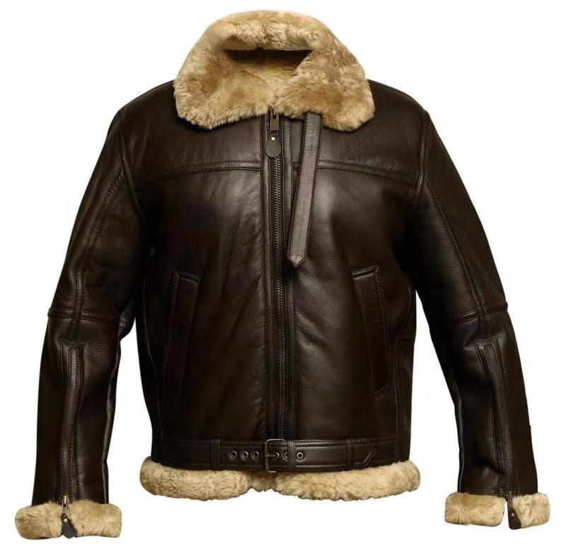 Hamish Classic Aviator Jacket - Dark Brown