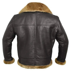 Hamish Classic Aviator Jacket - Dark Brown