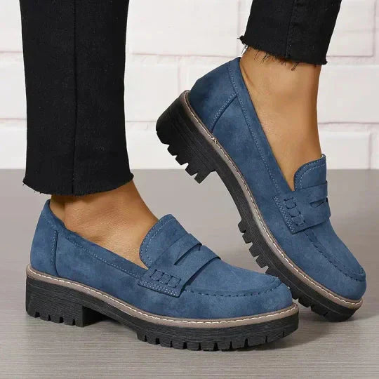 Harriet | Chunky Sole Suede Loafers