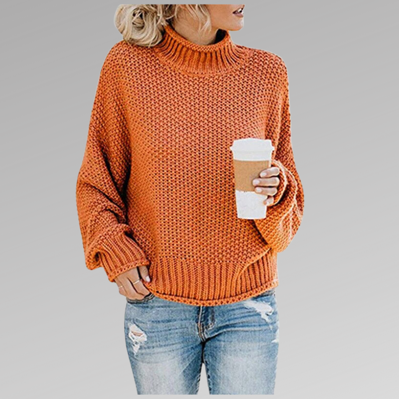Clementine Cosy Classic Cardigan - Orange