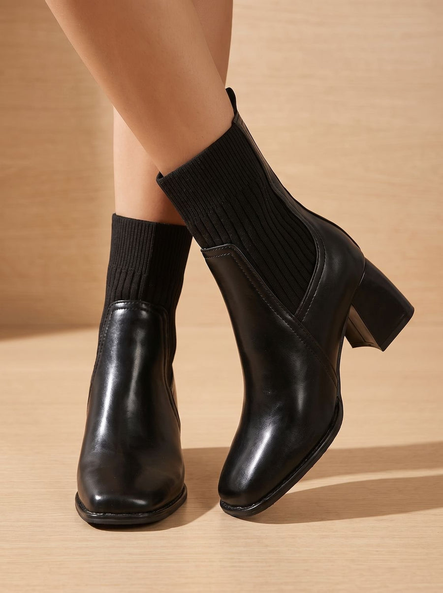 Harriet Sleek Slip-On Ankle Boots - Black