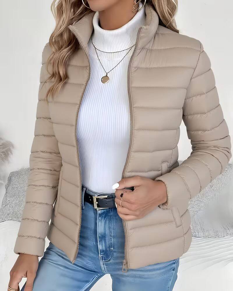Hattie Lightweight Quilted Jacket - Beige