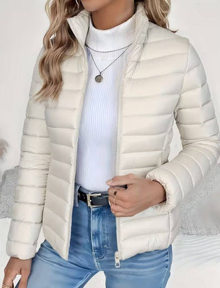 Hattie Lightweight Quilted Jacket - Cream