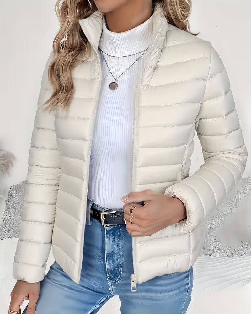 Hattie Lightweight Quilted Jacket - Cream