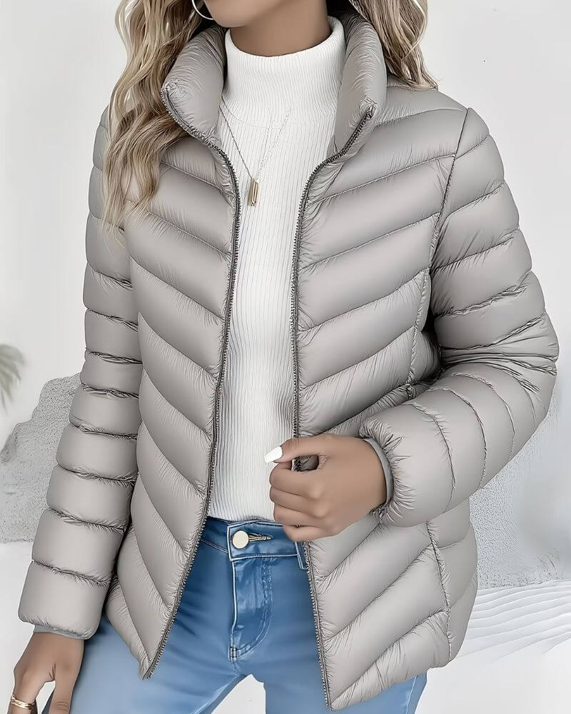 Hattie Lightweight Quilted Jacket - Grey