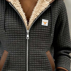 Nora | Quilted Zip-Front Jacket with Drawstring Hood