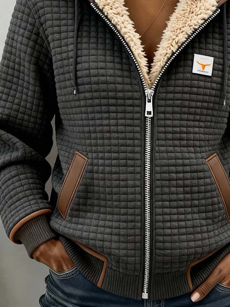 Nora | Quilted Zip-Front Jacket with Drawstring Hood