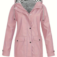Nell Hooded Waterproof Rain Jacket - Pink